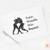 ギリシャアスリートスポーツレスリング勝利の公式 長方形シール (封筒)