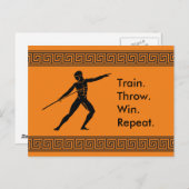 ギリシャアスリートスポーツ投げ勝利の公式 ポストカード (正面/裏面)