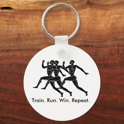 ギリシャアスリートスランニングポーツの勝利の公式 キーホルダー (正面)