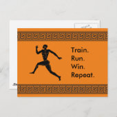 ギリシャアスリートスランニングポーツの勝利の公式 ポストカード (正面/裏面)