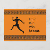 ギリシャアスリートスランニングポーツの勝利の公式 ポストカード (正面)