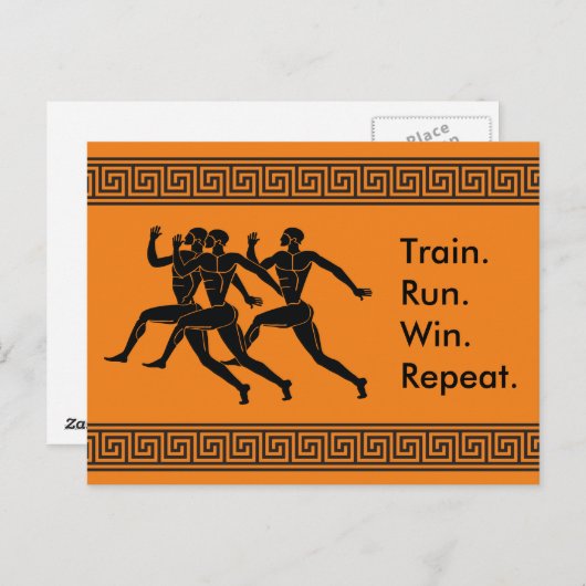 ギリシャアスリートスランニングポーツの勝利の公式 ポストカード (正面/裏面)
