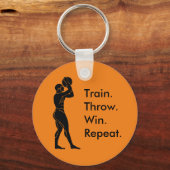 ギリシャアスリートバスケットボールウイニングフォーミュラオレンジ キーホルダー (正面)