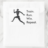 ギリシャアスリートランニングの勝利の公式 長方形シール (バッグ)