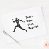 ギリシャアスリートランニングの勝利の公式 長方形シール (封筒)