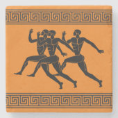 ギリシャアスリートランニングズオレンジストーンコースター ストーンコースター (正面)