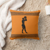 ギリシャアスリート – バスケットボール装飾用クッション クッション (ブランケット)