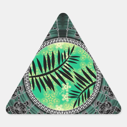 ギリシャアートマッシュアップスケッチ 三角形シール (正面)