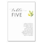 ギリシャイタリアンレモンシトラス結婚のテーブル番号 テーブルナンバー (正面)