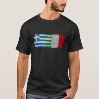 ギリシャイタリアン国旗のギフトギリシャプライド遺産 Tシャツ