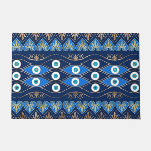 ギリシャイビルアイオーナメント ドアマット (正面)