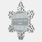 ギリシャインスパイアカスタムオーナメント スノーフレークピューターオーナメント (右)