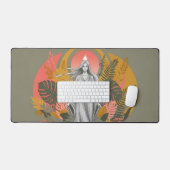 ギリシャインスパイアボホアート デスクマット (キーボード&マウス)