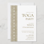ギリシャエレガントかローマのトゥガの誕生日パーティー 招待状 (正面)