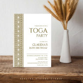 ギリシャエレガントかローマのトゥガの誕生日パーティー 招待状