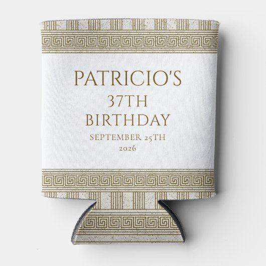 ギリシャエレガントかローマのトゥガの誕生日パーティー 缶クーラー (正面)