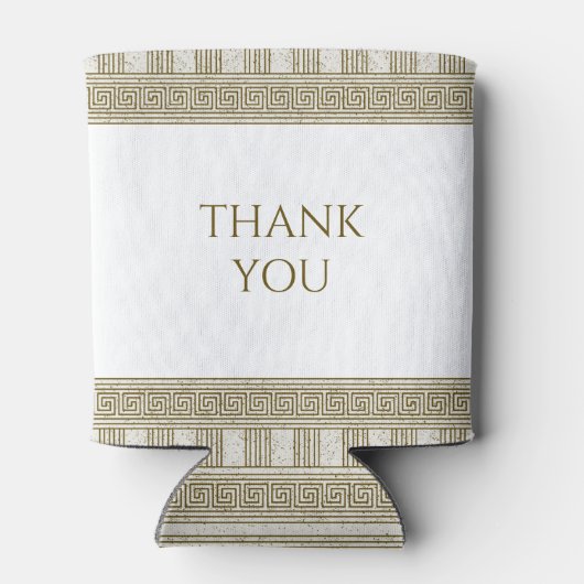 ギリシャエレガントかローマのトゥガの誕生日パーティー 缶クーラー (裏面)