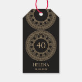 ギリシャエレガントかローマの誕生日でカスタム色 ギフトタグ (正面)