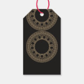 ギリシャエレガントかローマの誕生日でカスタム色 ギフトタグ (裏面)