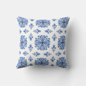 ギリシャエレガントの地中海の水の色の混合ティル クッション (裏面)