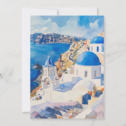 ギリシャエレガントの目的地の結婚式の日付を保存 招待状 (裏面)