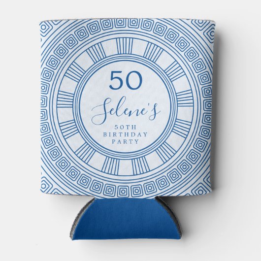 ギリシャエレガントの誕生日パカスタムーティー 缶クーラー (正面)