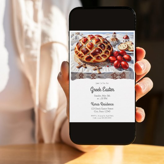 ギリシャエレガント復活祭 招待状