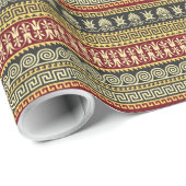 ギリシャエレガント語のパターン折り返し紙- 30X15 ラッピングペーパー (ロールコーナー)