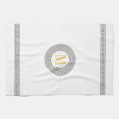 ギリシャエレガント鍵モノグラムキッチンタオル キッチンタオル (横)