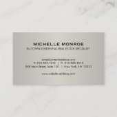 ギリシャエレガント鍵実在エテートのロゴ黒/グレー 名刺 (裏面)