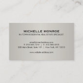 ギリシャエレガント鍵実在エテートのロゴ黒/グレー 名刺 (裏面)