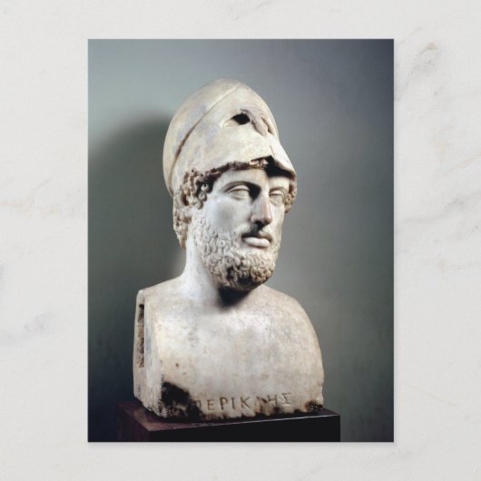 ギリシャオリジナルのペリクルスの胸像 ポストカード (正面)