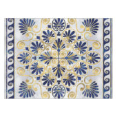 ギリシャオーナメントアワビの殻と金ゴールド テーブルクロス (正面(横))