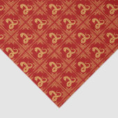 ギリシャオーナメントフレーム金ゴールドスネークパターンレッド 薄葉紙 (詳細)