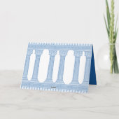 ギリシャカスタムの寺院とカラーバースデーパーティー 招待状 (裏面)