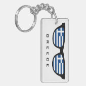 ギリシャカスタムシェード文字&カラーキーチェーン キーホルダー (正面左)