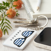 ギリシャカスタムシェード文字&カラーキーチェーン キーホルダー (正面右)