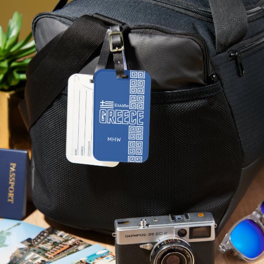 ギリシャカスタムモノグラム ラゲッジタグ (正面&裏面)