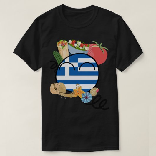 ギリシャカッコいい国の人の国 Tシャツ (デザイン正面)