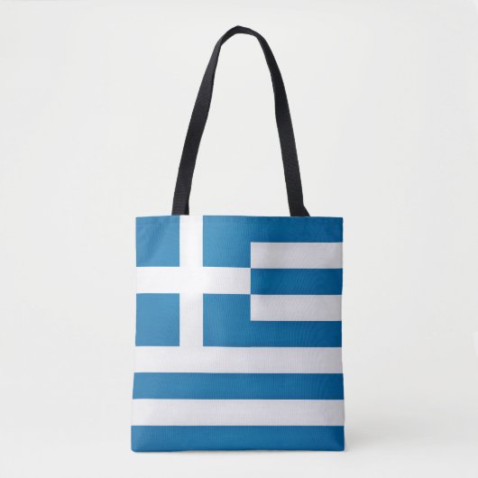 ギリシャカッコいい国旗のファッション トートバッグ (正面)