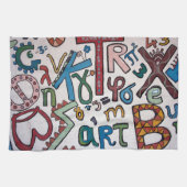 ギリシャカラフル文字 キッチンタオル (横)