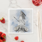 ギリシャクラシックのアテナ像 スタンダードランチョンナプキン (インサイチュ)