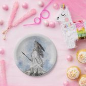 ギリシャクラシックのアテナ像 ペーパープレート (パーティー)