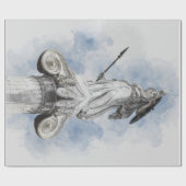 ギリシャクラシックのアテナ像 ラッピングペーパー (フラット)