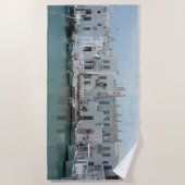 ギリシャクレイズ魚釣りヴィレッジビーチタオル ビーチタオル (正面)