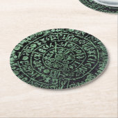 ギリシャクレタPhaistos古代ディスク歴史コードMi ラウンドペーパーコースター (アングル)