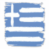 ギリシャグランジヴィンテージ国旗 シール (正面)