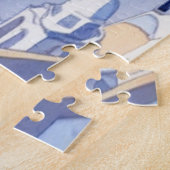 ギリシャサントリーニ水彩画エーゲ海 | ジグソーパズル (側面)