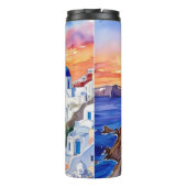 ギリシャサントリーニ水彩画エーゲ海 | タンブラー (裏面)