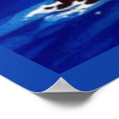 ギリシャサントリーニ水彩画エーゲ海 | ポスター (角)